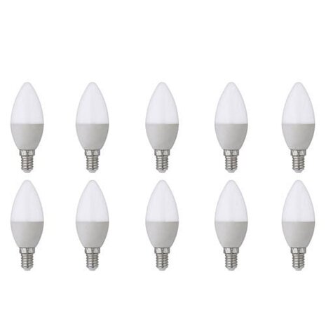 HLW LED LED Lamp 10 Pack - E14 Fitting - 4W Helder/Koud Wit Licht 6400K