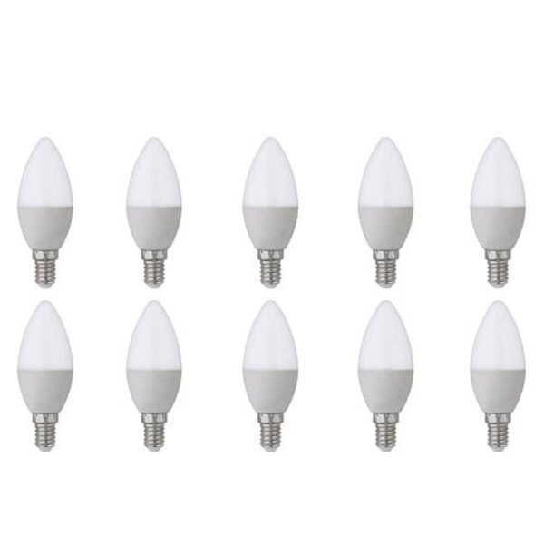 HLW LED LED Lamp 10 Pack - E14 Fitting - 4W Helder/Koud Wit Licht 6400K