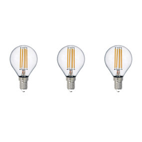 Set van 3 LED Filament Lampen E14 - Warm Wit Licht Set van 3 LED Filament Lampen E14 - Warm Wit Licht