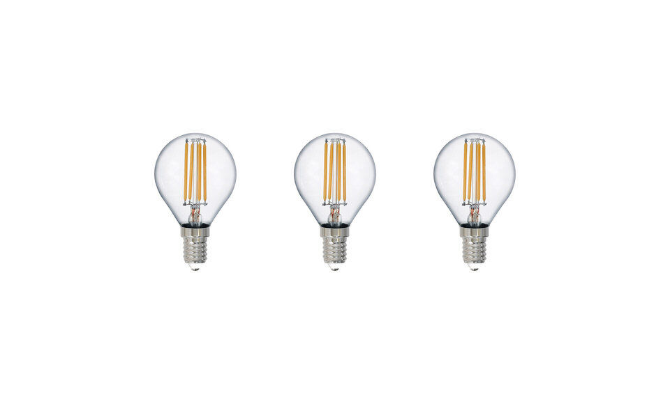 HLW LED Trion Tropin Set van 3 LED Lampen E14 - Filament - Warm Wit 2700K