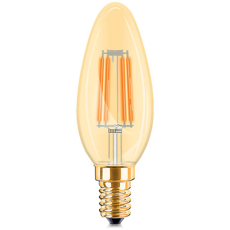 LED Lamp E14 Kaars Filament - Brinton Amber 4W Dimbaar voor Warmte