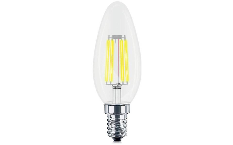 HLW LED Dimbare LED Lamp E14 Kaars Filament - 4W Warm Wit 3000K - Brinton