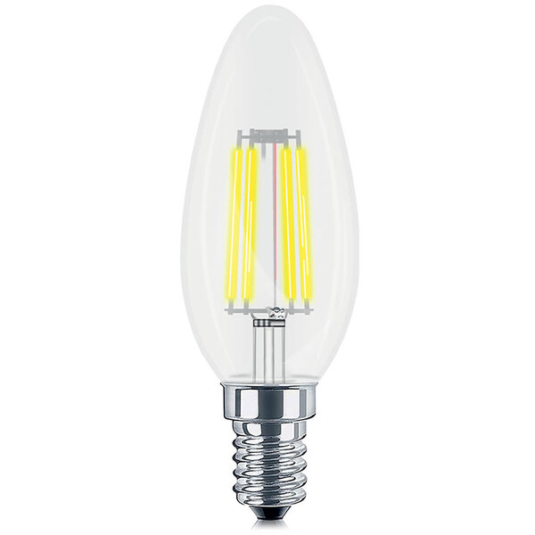 HLW LED Dimbare LED Lamp E14 Kaars Filament - 4W Warm Wit 3000K - Brinton