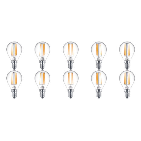 Philips PHILIPS LED Lamp 10 Pack - E14 Fitting - Warm Wit 2700K - Vervangt 40W Philips PHILIPS LED Lamp 10 Pack - E14 Fitting - Warm Wit 2700K - Vervangt 40W