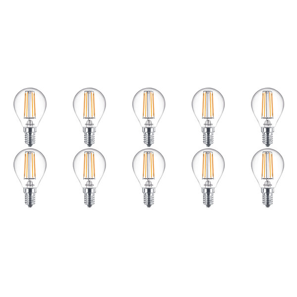 Philips PHILIPS LED Lamp 10 Pack - E14 Fitting - Warm Wit 2700K - Vervangt 40W Philips PHILIPS LED Lamp 10 Pack - E14 Fitting - Warm Wit 2700K - Vervangt 40W