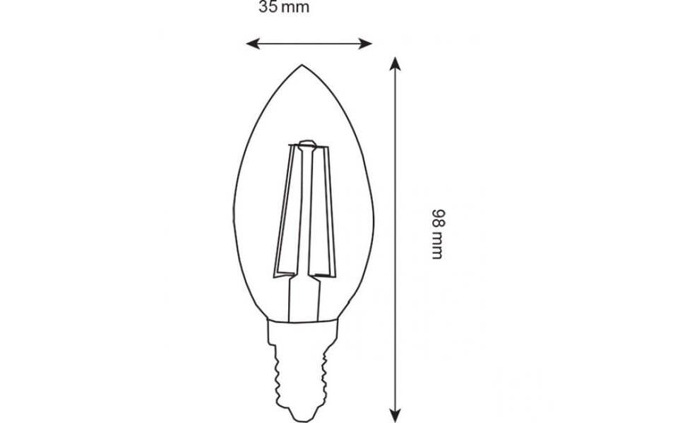 HLW LED LED Lamp 10 Pack - E14 Filament Kaarslampen met 4200K Natuurlijk Wit