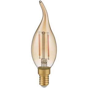 E14 LED Kaarslamp - Filament - Amber - Warm Wit - 2W E14 LED Kaarslamp - Filament - Amber - Warm Wit - 2W
