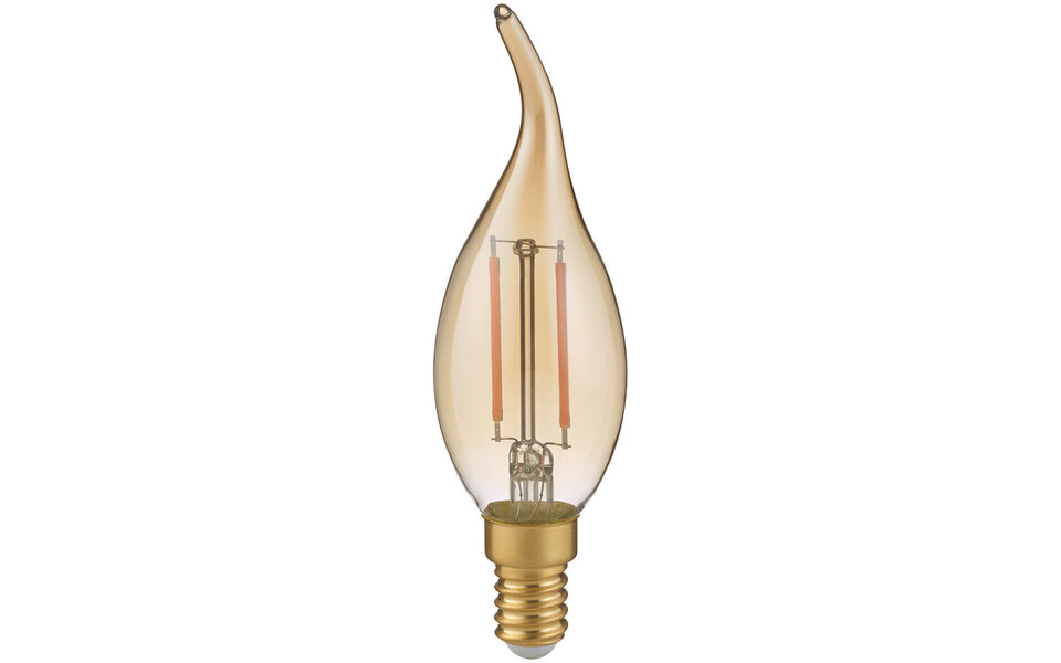 HLW LED E14 LED Lamp - Filament Kaarslamp - Trion Kirza - 2W Amber Warm Wit