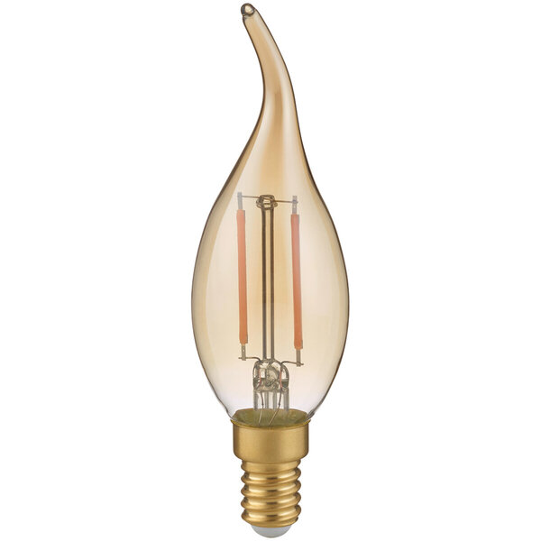 HLW LED E14 LED Lamp - Filament Kaarslamp - Trion Kirza - 2W Amber Warm Wit