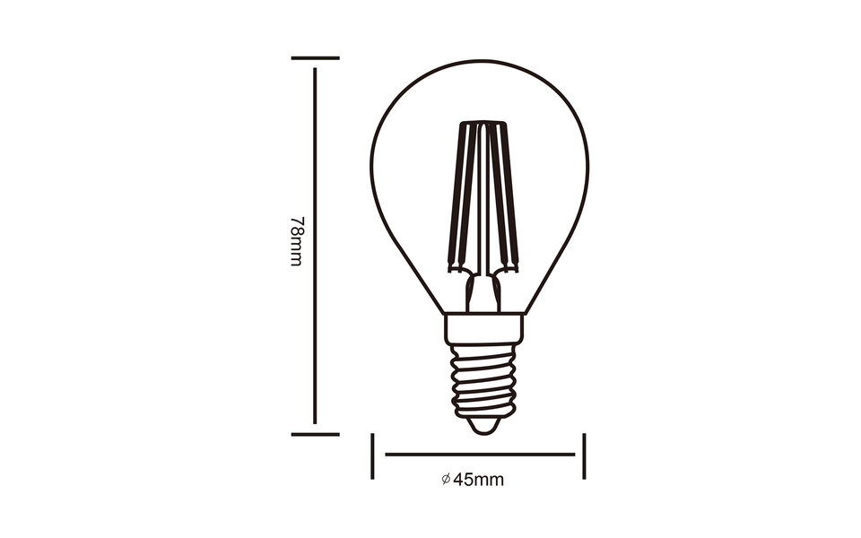 HLW LED Trion Topus - LED Lamp E14 - Filament - 4W - Warm Wit 3000K