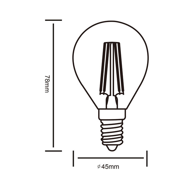HLW LED Trion Topus - LED Lamp E14 - Filament - 4W - Warm Wit 3000K
