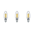 E14 LED Lamp Filament - Set van 3 Stuks Warm Wit Licht - 2700K