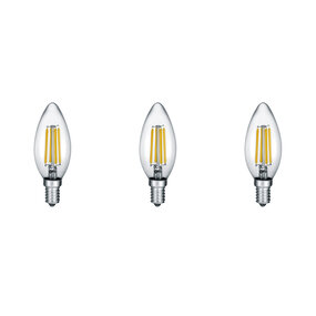 Trion Kamino E14 LED Filament Lampen - Set van 3