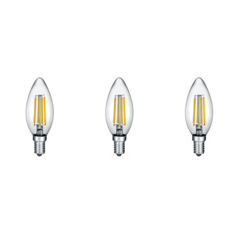 E14 LED Lamp Filament - Set van 3 Stuks Warm Wit Licht - 2700K E14 LED Lamp Filament - Set van 3 Stuks Warm Wit Licht - 2700K