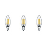 HLW LED E14 LED Lamp Filament - Set van 3 Stuks Warm Wit Licht - 2700K HLW LED E14 LED Lamp Filament - Set van 3 Stuks Warm Wit Licht - 2700K