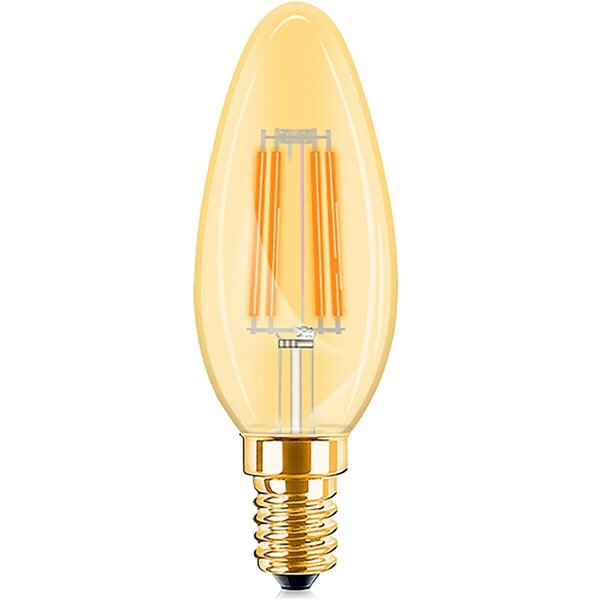 HLW LED Voordeelpak 10x Dimbare E14 LED Lamp Filament - Amber 2200K