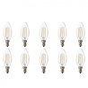 HLW LED Energiebesparende LED Lampen 10 Pack - E14 Filament Kaarslampen