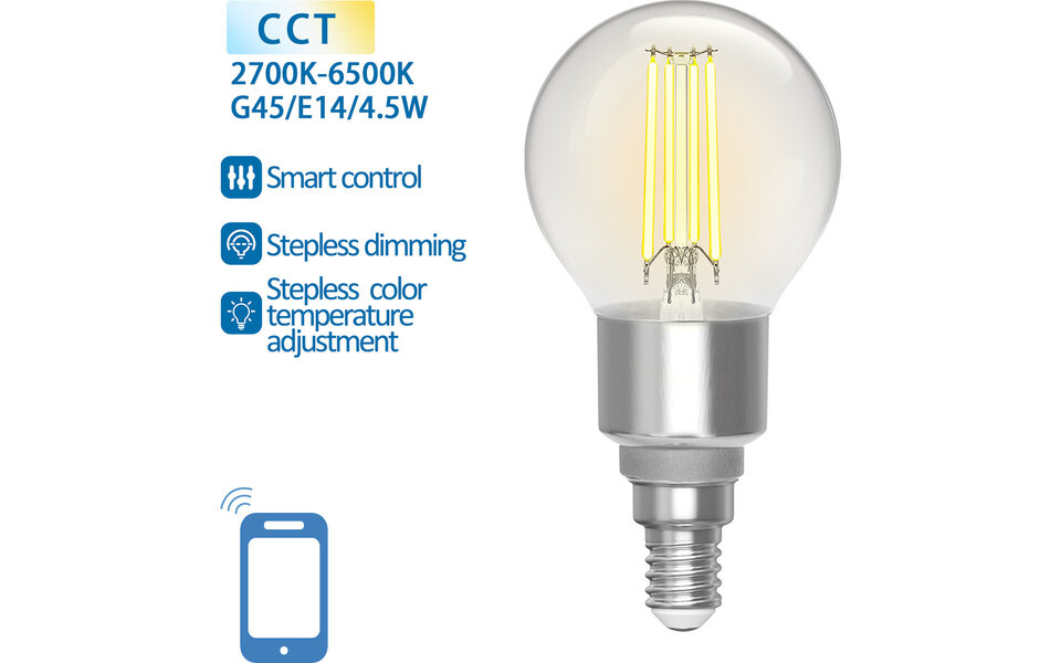 HLW LED Aigi Delano LED Filament Lamp - E14 Fitting - Slimme Wifi LED