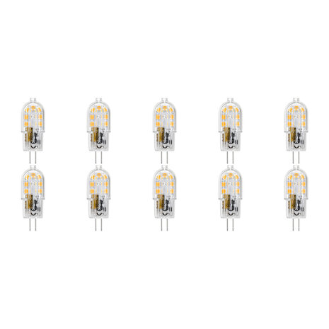 Velvalux 10 Pack Dimbare G4 LED Lamp 2W - Koud Wit 6000K - Vervangt 20W Velvalux 10 Pack Dimbare G4 LED Lamp 2W - Koud Wit 6000K - Vervangt 20W