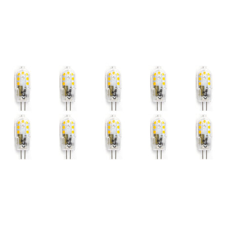 HLW LED Aigi LED Lamp 10 Pack - G4 2W Daglicht Wit 6500K | Vervangt 20W
