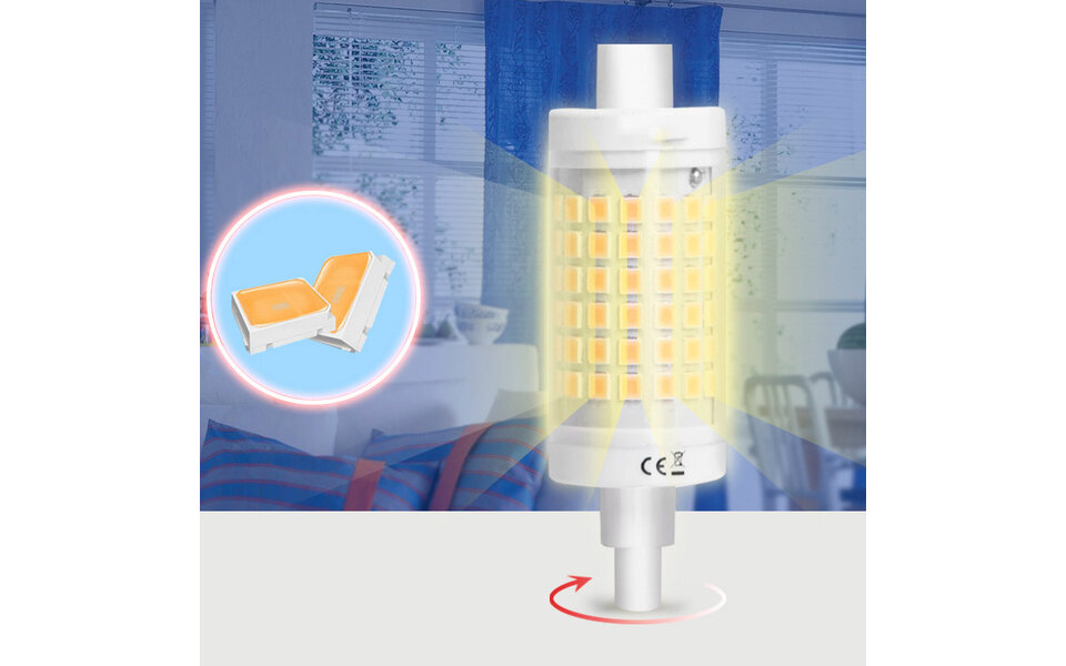 HLW LED LED Lamp - Aigi - R7S Fitting - 7W - Helder/Koud Wit 6500K HLW LED LED Lamp - Aigi - R7S Fitting - 7W - Helder/Koud Wit 6500K