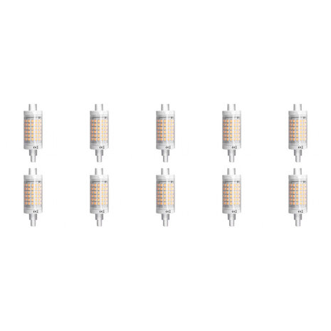 Aigi LED Lamp 10 Pack - R7S Fitting - 7W Helder/Koud Wit 6500K