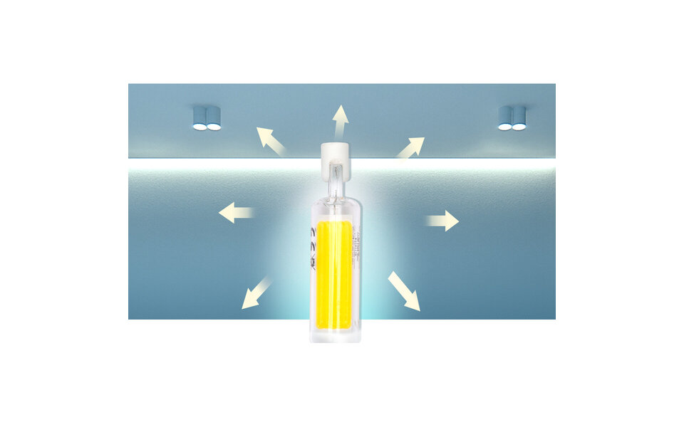 HLW LED Aigi Qolin R7S LED Lamp - 4W Warm Wit 3000K - Duurzaam Glas