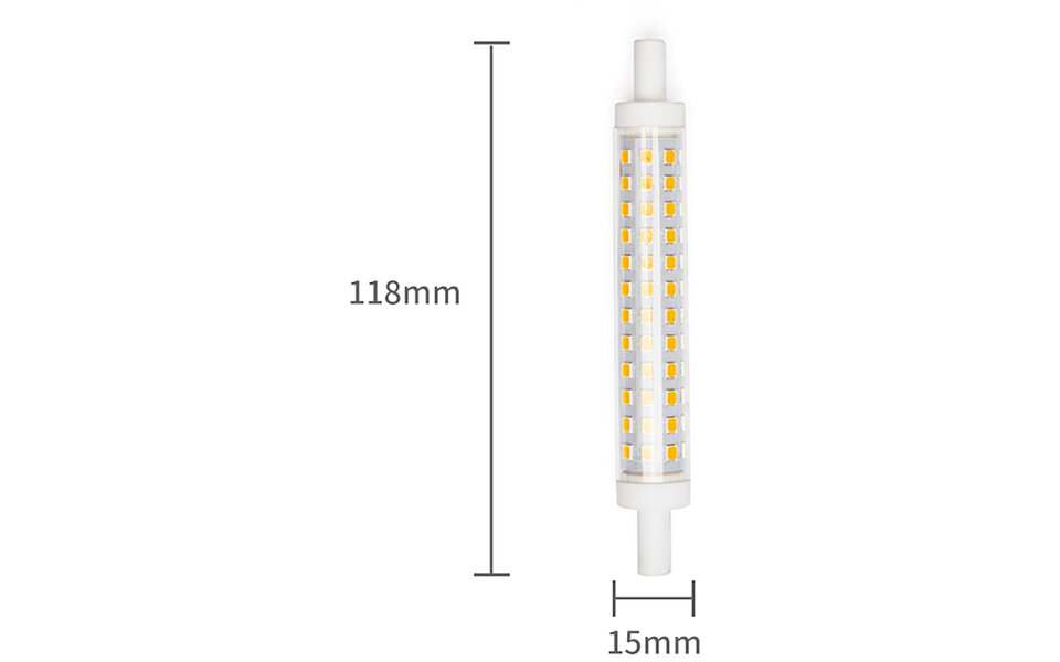 HLW LED LED Lamp Aigi Trunka met R7S Fitting - 9W Warm Wit Licht - Glas