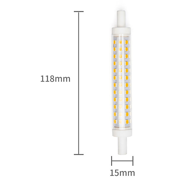 HLW LED LED Lamp Aigi Trunka met R7S Fitting - 9W Warm Wit Licht - Glas