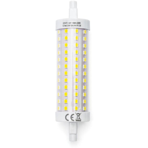 HLW LED Aigi Trunka R7S LED Lamp 16W - Helder/Koud Wit 6500K - Glas