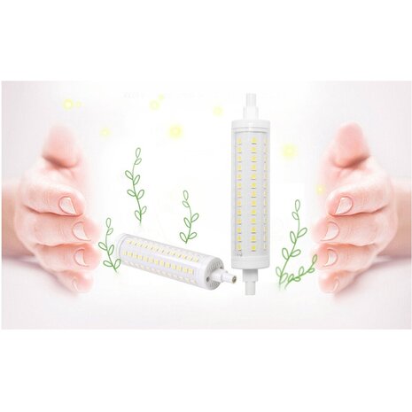 HLW LED Aigi Trunka R7S LED Lamp 16W - Helder/Koud Wit 6500K - Glas