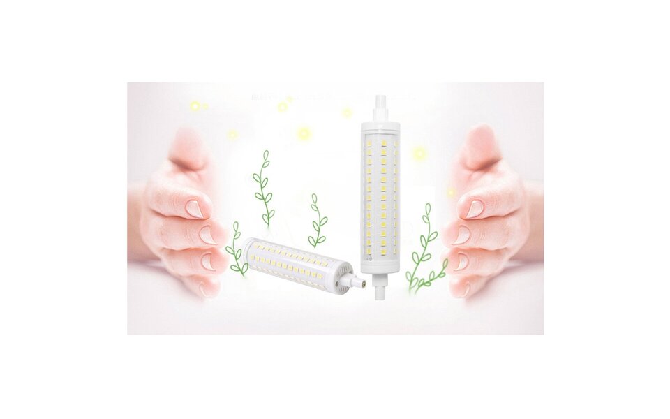 HLW LED Aigi Trunka R7S LED Lamp 16W - Helder/Koud Wit 6500K - Glas