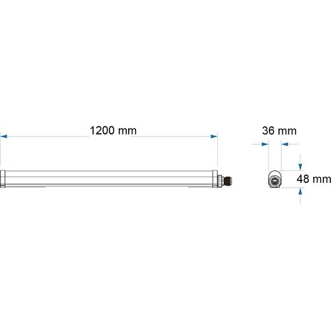 HLW LED LED TL Armatuur Koppelbaar 120cm - Warm Wit 3000K HLW LED LED TL Armatuur Koppelbaar 120cm - Warm Wit 3000K