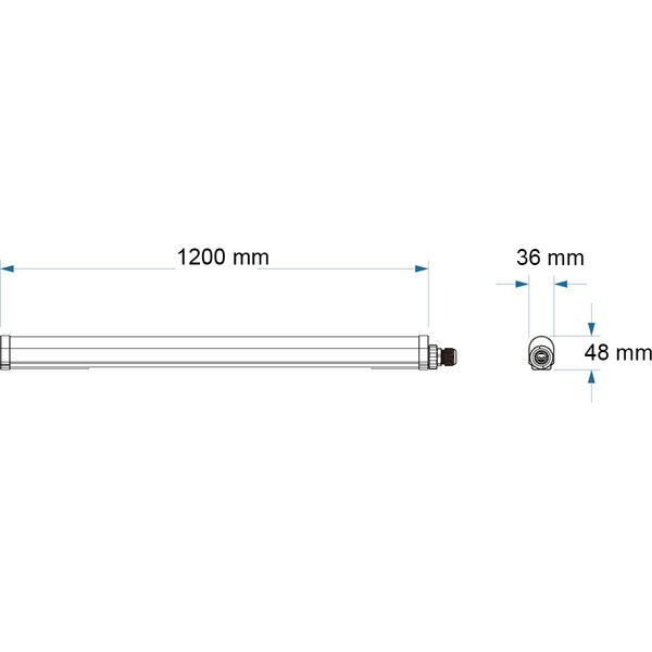 HLW LED LED TL Armatuur Koppelbaar 120cm - Warm Wit 3000K HLW LED LED TL Armatuur Koppelbaar 120cm - Warm Wit 3000K
