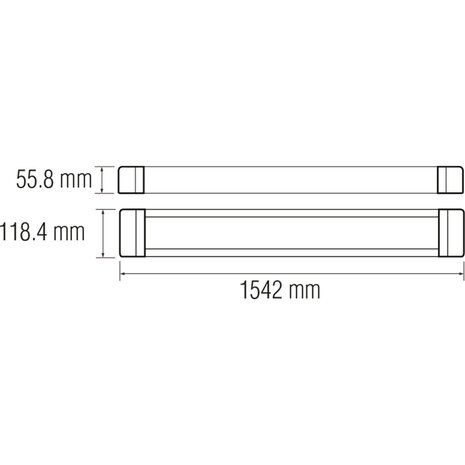HLW LED LED TL Armatuur 90W - Waterdicht en Helder Licht HLW LED LED TL Armatuur 90W - Waterdicht en Helder Licht