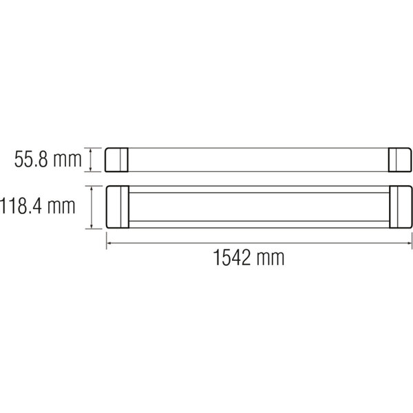 HLW LED LED TL Armatuur 90W - Waterdicht en Helder Licht HLW LED LED TL Armatuur 90W - Waterdicht en Helder Licht