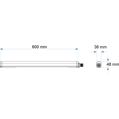 HLW LED Koppelbare LED TL Armatuur 60cm - Warm Wit