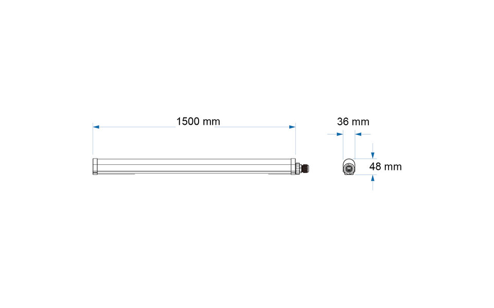 HLW LED LED TL Armatuur 150cm – Koppelbaar en Waterdicht