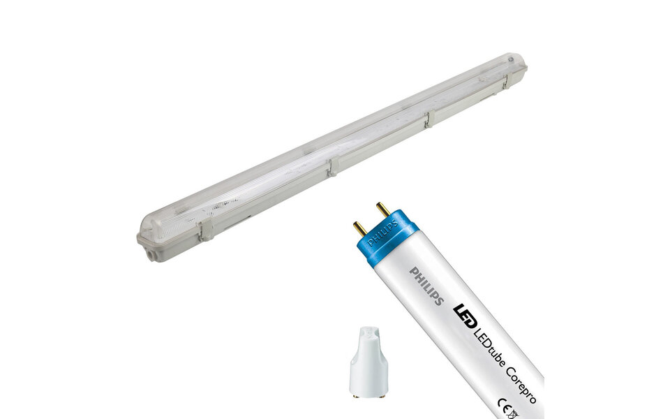 HLW LED LED TL Armatuur met T8 Buis - 120cm Waterdicht HLW LED LED TL Armatuur met T8 Buis - 120cm Waterdicht