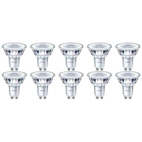 Philips PHILIPS LED Spot 10 Pack - GU10 Fitting - Dimbaar - Zeer Warm Wit 2700K Philips PHILIPS LED Spot 10 Pack - GU10 Fitting - Dimbaar - Zeer Warm Wit 2700K