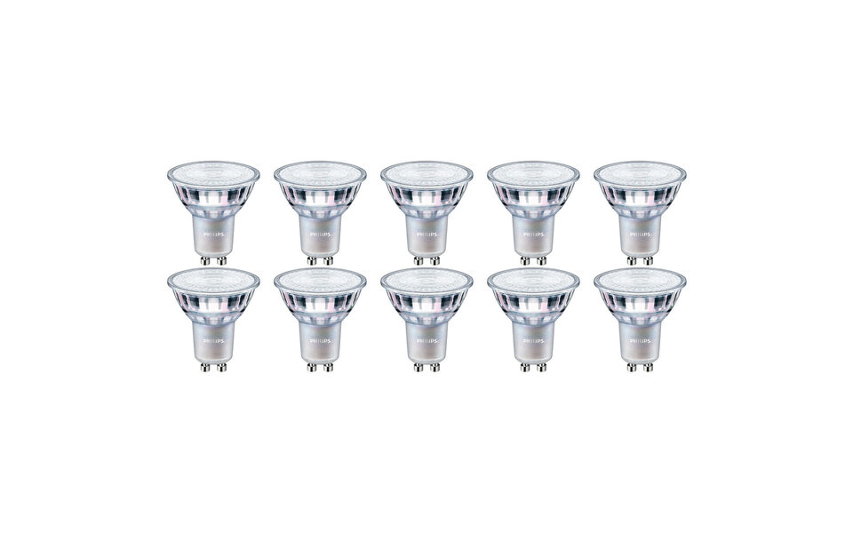 Philips Philips LED Spot 10 Pack - Dimbaar GU10 met Warm Wit Licht (2200K-2700K)