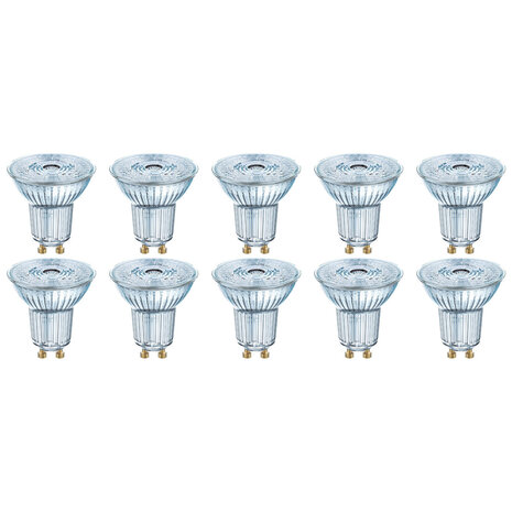 LEDVANCE LED Spot 10 Pack - GU10 Dimbaar Neutraal Wit 4000K LEDVANCE LED Spot 10 Pack - GU10 Dimbaar Neutraal Wit 4000K