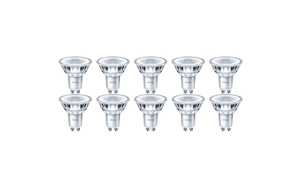 Philips PHILIPS LED Spot 10 Pack - Dimbaar GU10 - Zeer Warm Wit 2700K - 4W