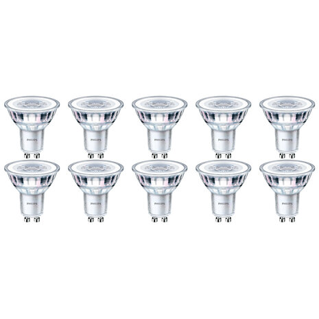 Philips Philips LED Spot CorePro 10 Pack GU10 - Dimbaar Warm Wit 3000K - 3W Philips Philips LED Spot CorePro 10 Pack GU10 - Dimbaar Warm Wit 3000K - 3W