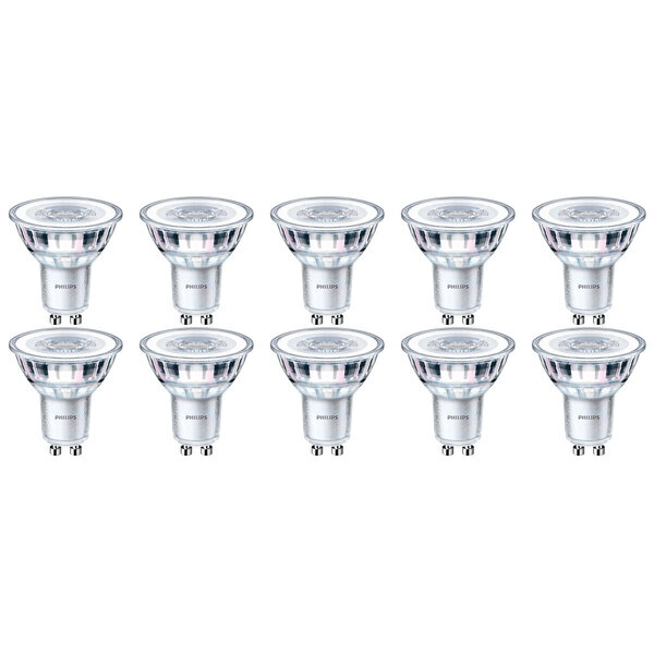 Philips Philips LED Spot CorePro 10 Pack GU10 - Dimbaar Warm Wit 3000K - 3W Philips Philips LED Spot CorePro 10 Pack GU10 - Dimbaar Warm Wit 3000K - 3W
