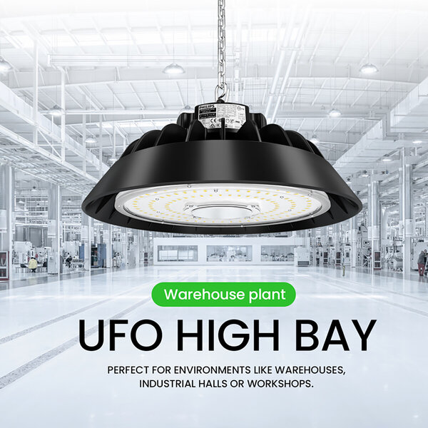 HLW LED LED UFO High Bay 240W - Dimbaar, IP65 Waterdicht, Natuurlijk Wit 4000K Magazijnverlichting HLW LED LED UFO High Bay 240W - Dimbaar, IP65 Waterdicht, Natuurlijk Wit 4000K Magazijnverlichting