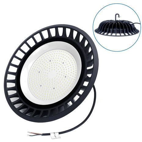 HLW LED LED UFO High Bay 200W - Waterdichte LED lamp, Magazijnverlichting IP65, Daglicht wit 6500K