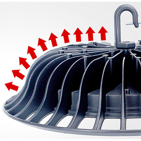 HLW LED LED UFO High Bay 200W - Waterdichte LED lamp, Magazijnverlichting IP65, Daglicht wit 6500K