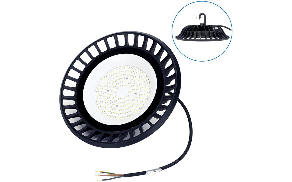 HLW LED LED UFO High Bay 100W - Waterdichte Magazijnverlichting IP65, Daglicht Wit 6500K