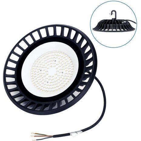 HLW LED LED UFO High Bay 100W - Waterdichte LED lamp met neutraal wit 4000K, IP65 Magazijnverlichting HLW LED LED UFO High Bay 100W - Waterdichte LED lamp met neutraal wit 4000K, IP65 Magazijnverlichting